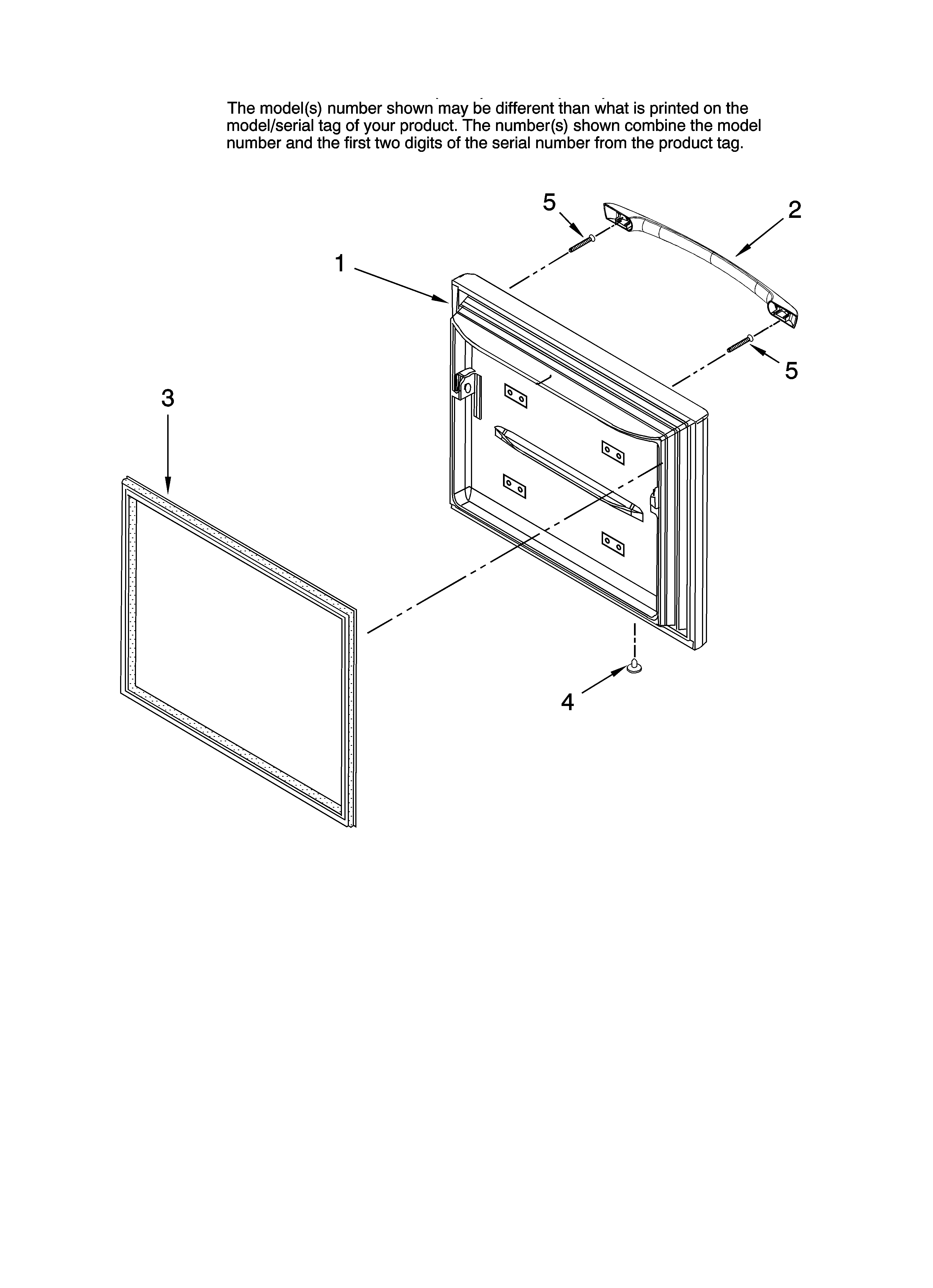 Freezer door parts, optional parts