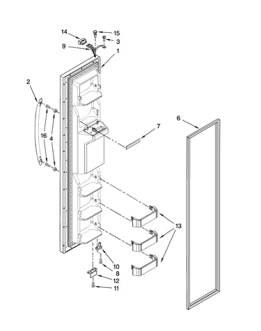 Freezer door parts
