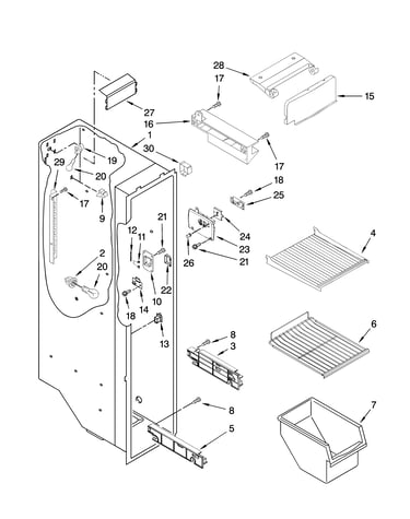 Freezer liner parts