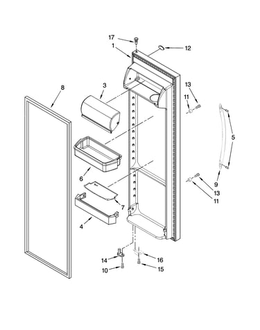 Refrigerator door parts