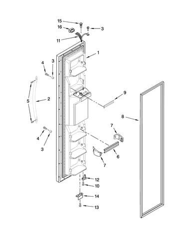 Freezer door parts