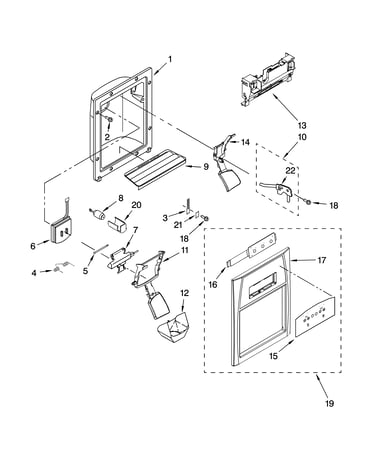 Dispenser front parts