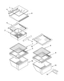 Refrigerator shelf parts