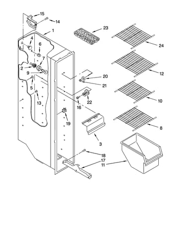 Freezer liner parts