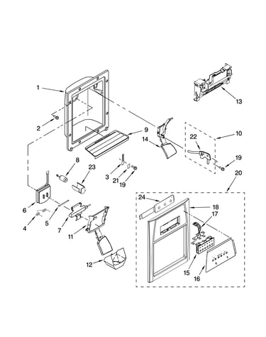 Dispenser front parts