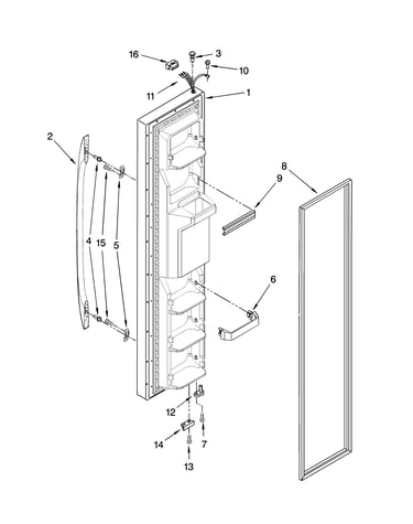 Freezer door parts