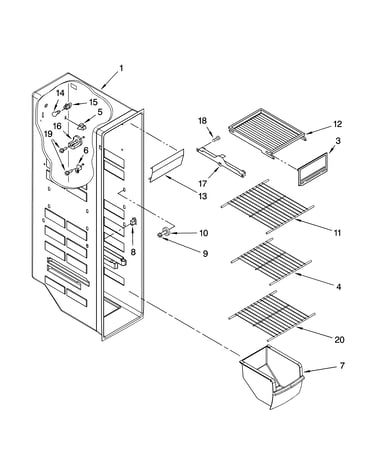 Freezer liner parts