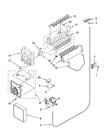 Icemaker parts, optional parts (not included)