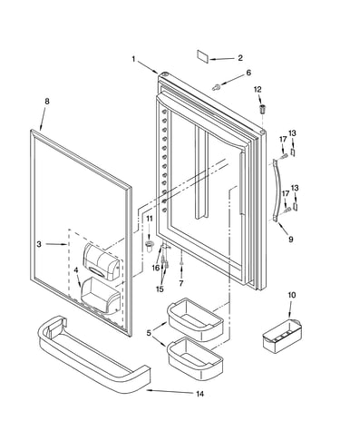 Refrigerator door parts