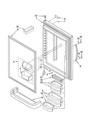 Refrigerator door parts