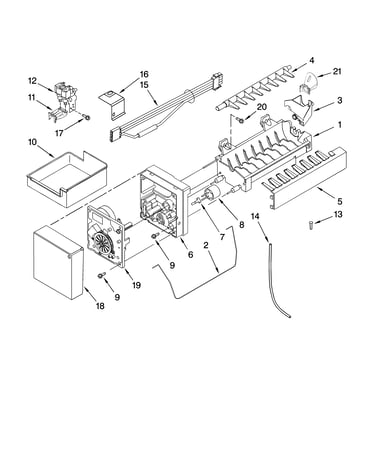 Icemaker parts, optional parts (not included)