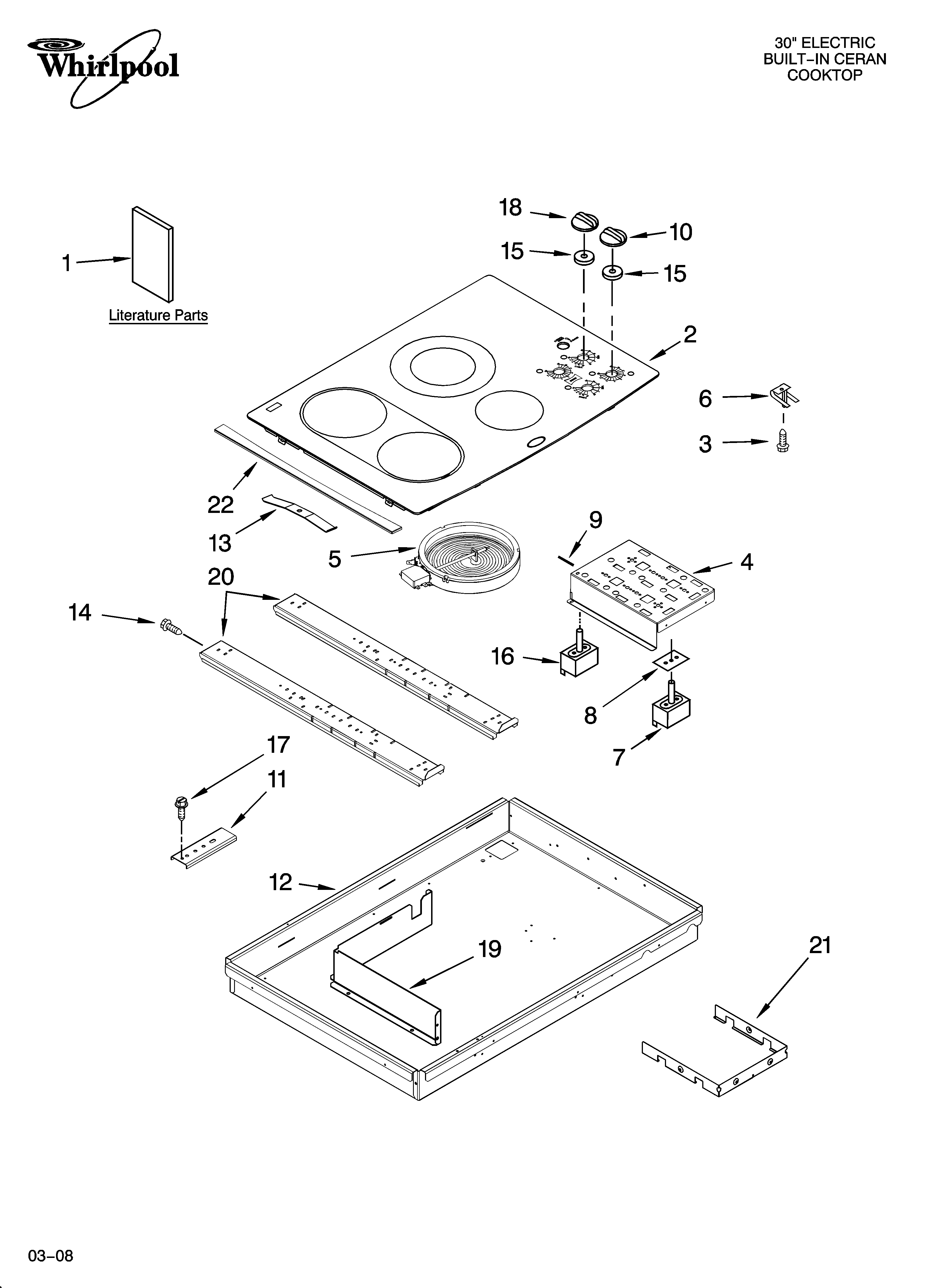 Cooktop parts, optional parts