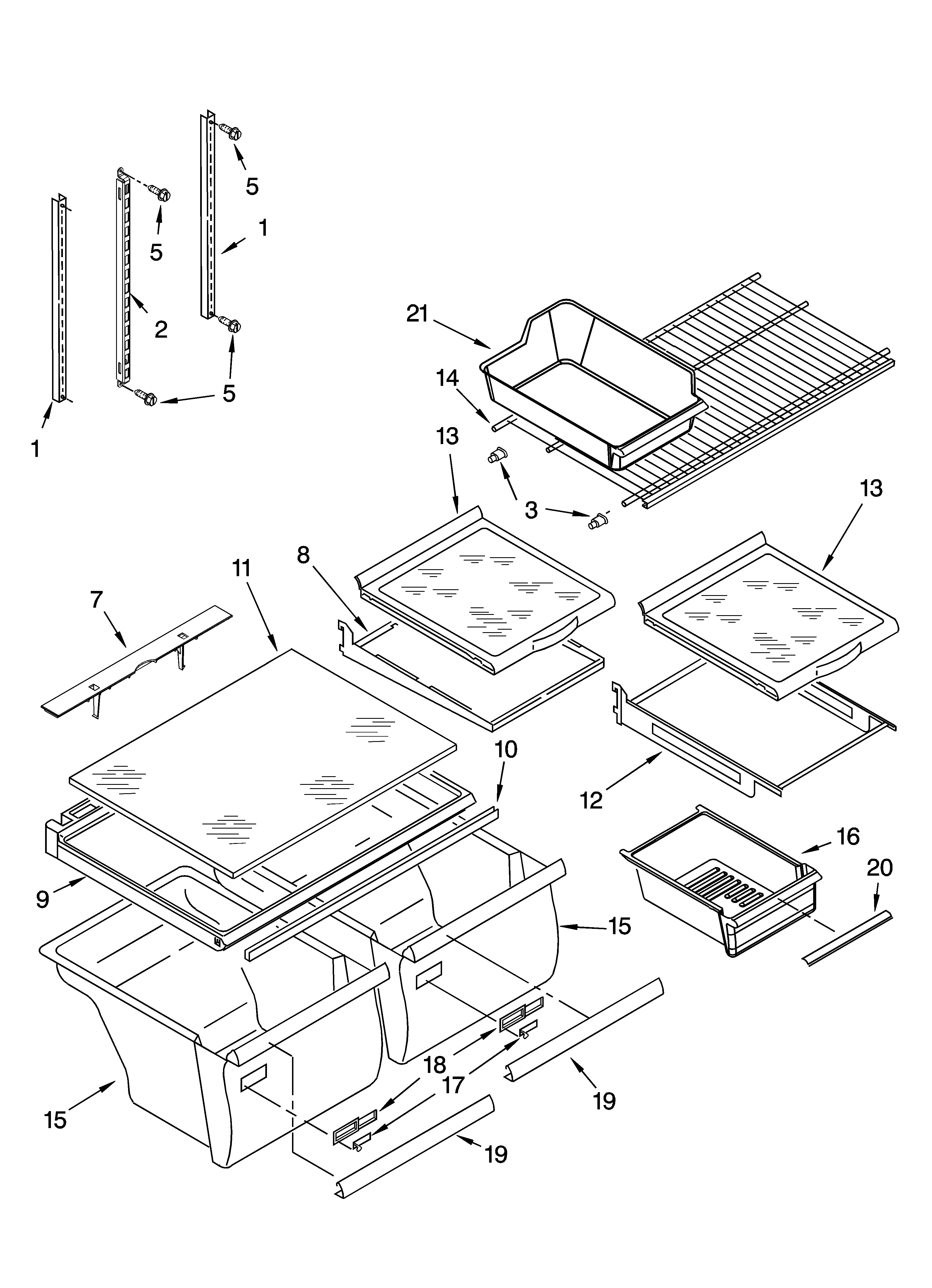 Shelf parts