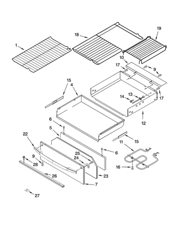 Drawer & broiler parts