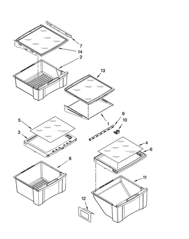 Refrigerator shelf parts