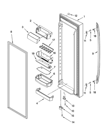 Refrigerator door parts