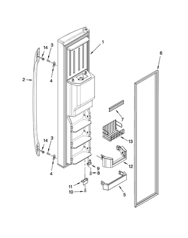 Freezer door parts