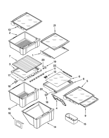 Refrigerator shelf parts