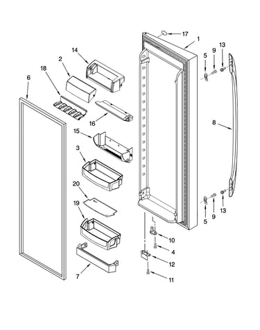 Refrigerator door parts