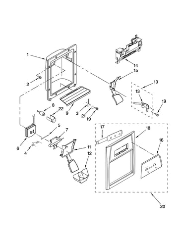 Dispenser front parts