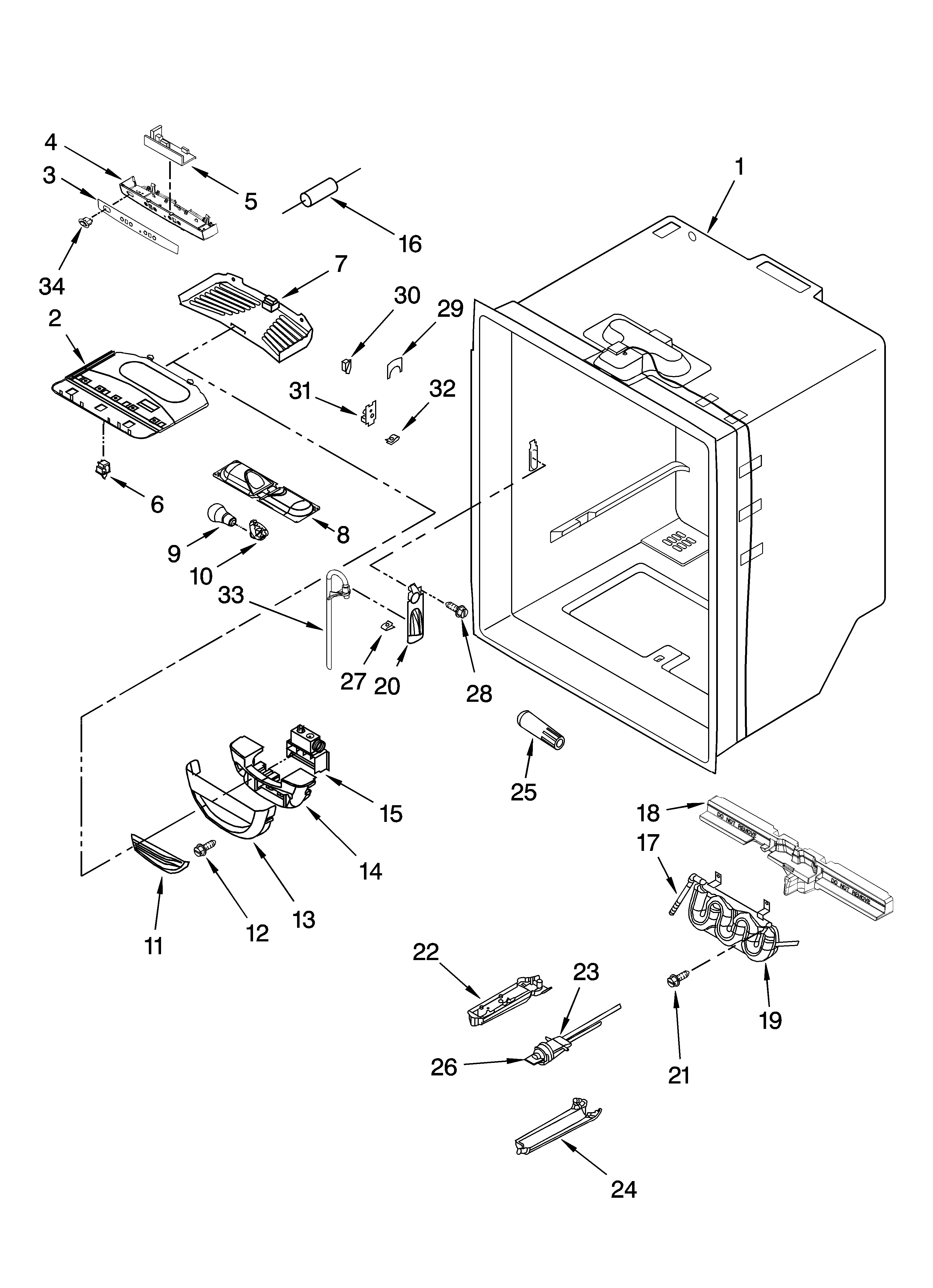 Refrigerator liner parts