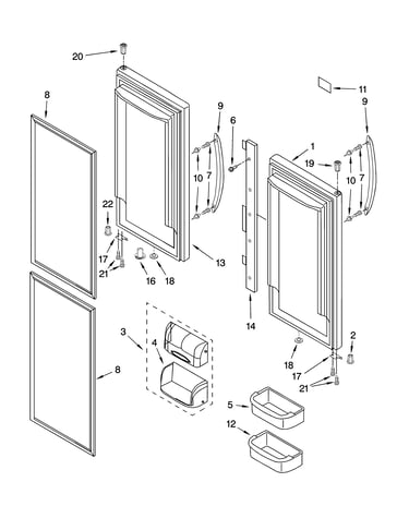 Refrigerator door parts