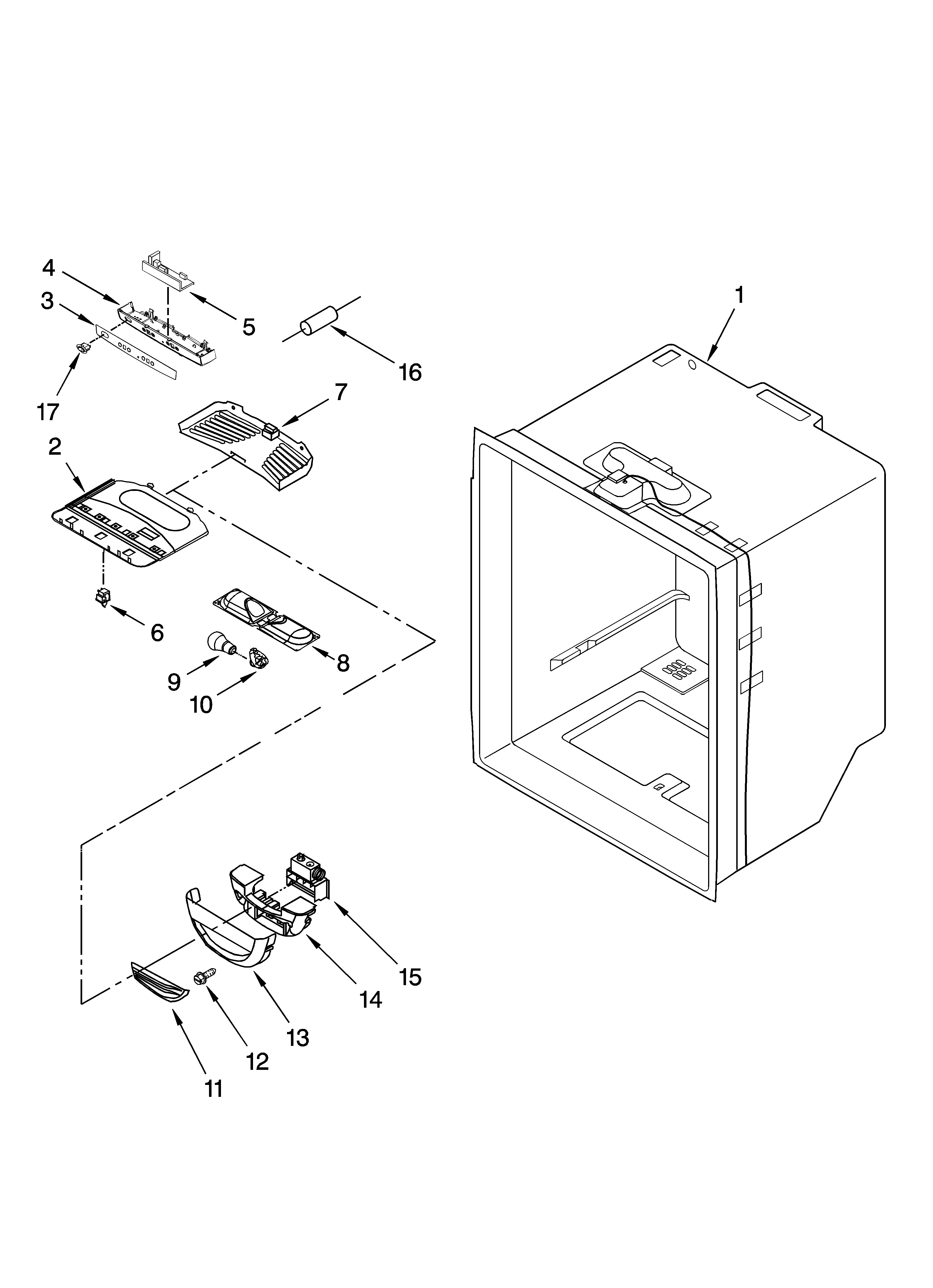 Refrigerator liner parts
