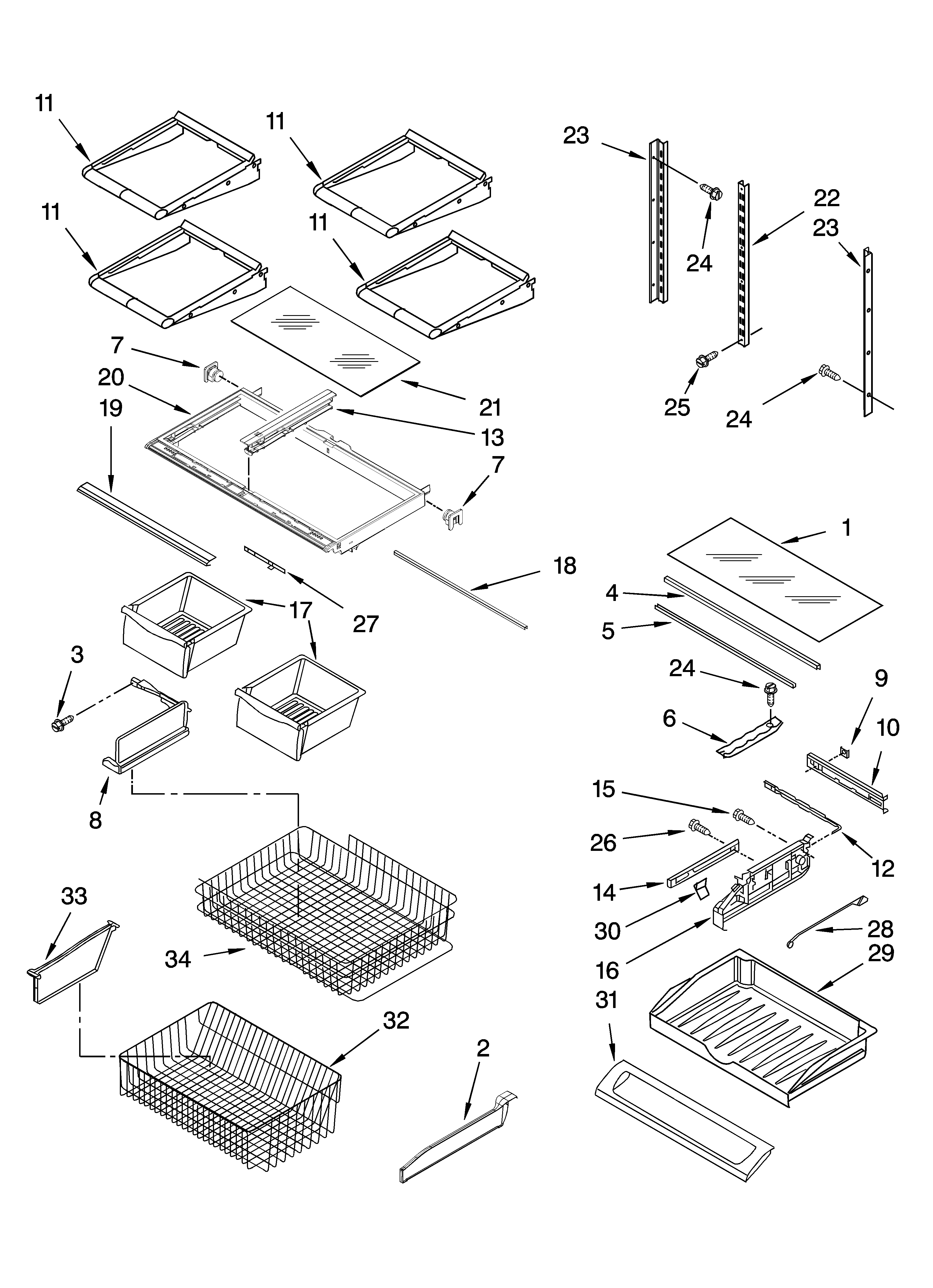 Shelf parts