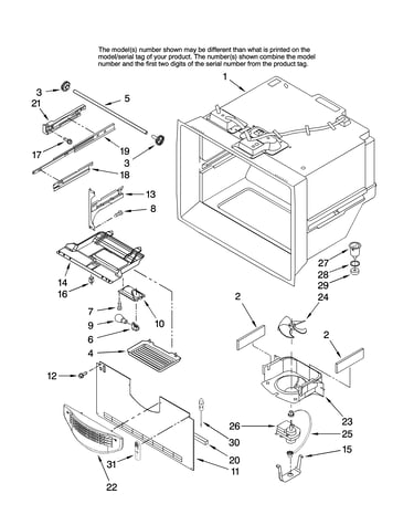 Freezer liner parts