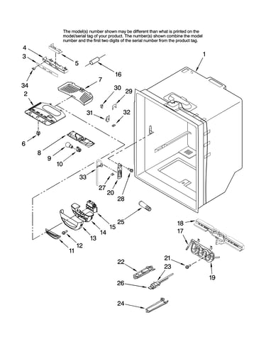 Refrigerator liner parts