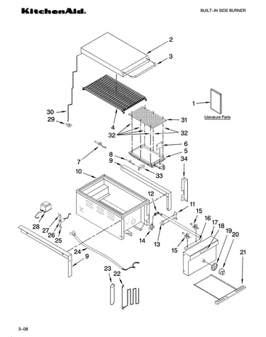 Side burner parts