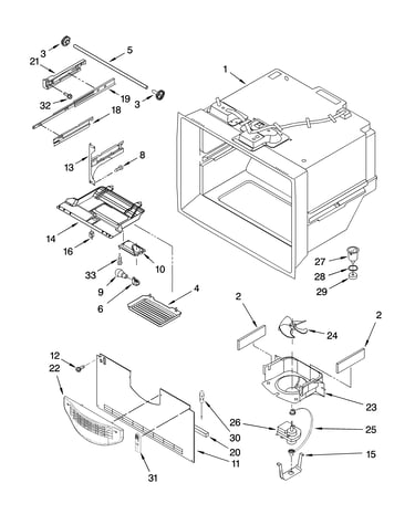 Freezer liner parts