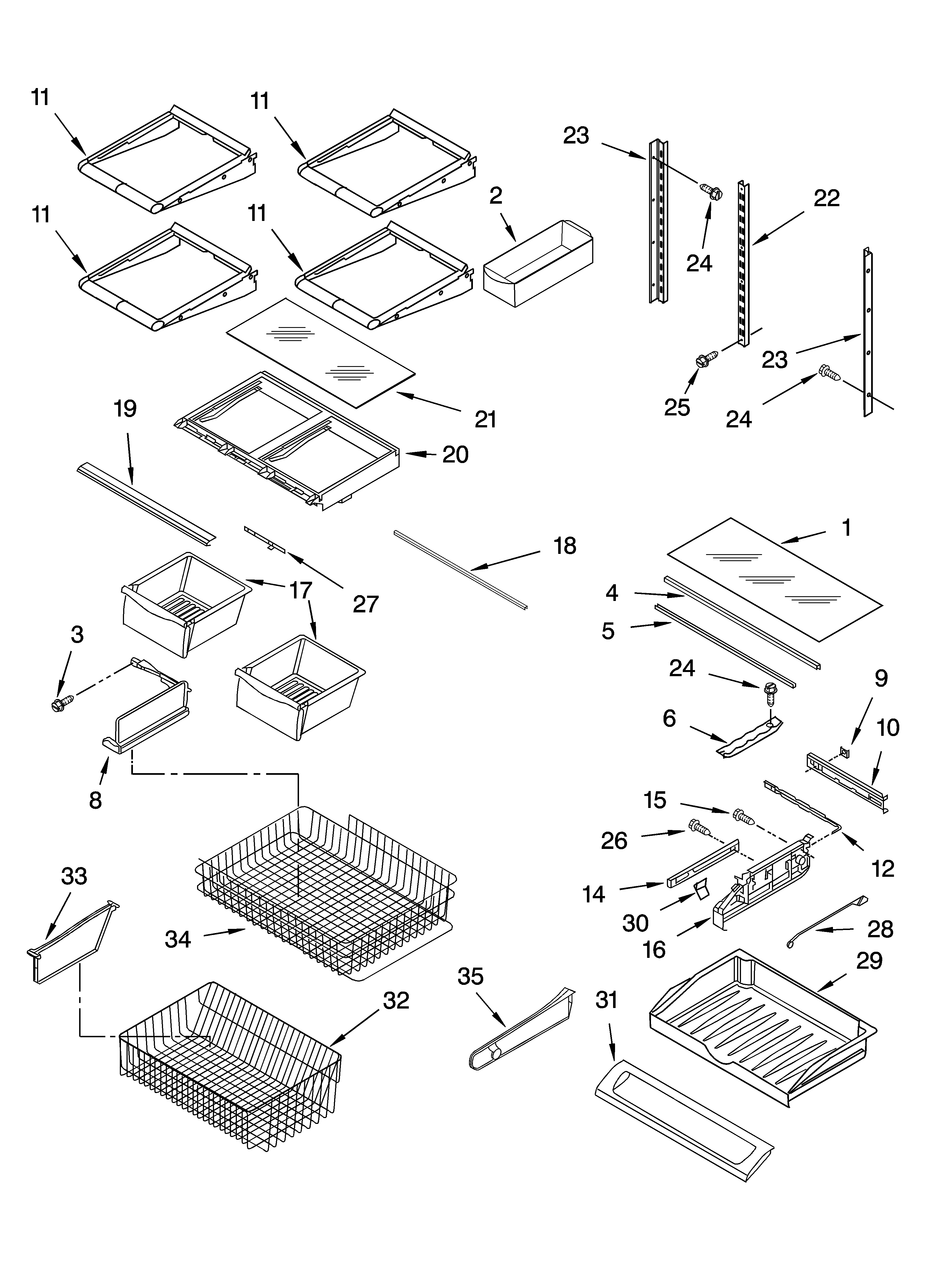 Shelf parts