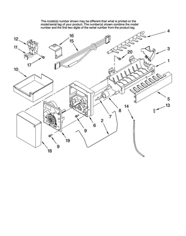 Icemaker parts, optional parts (not included)