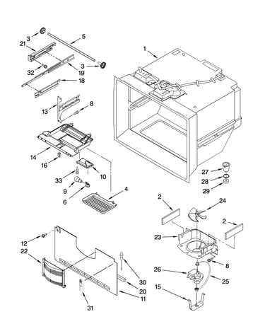 Freezer liner parts