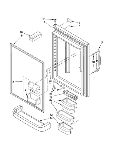 Refrigerator door parts