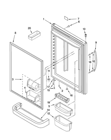Refrigerator door parts