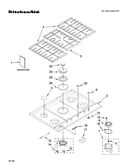 Cooktop, burner and grate parts
