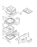 Refrigerator shelf parts