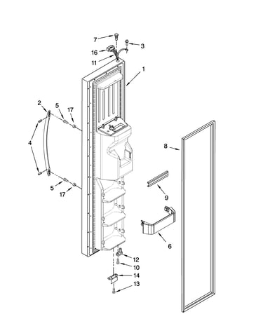 Freezer door parts