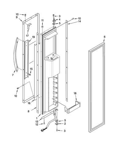 Freezer door parts