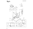 Whirlpool WED6600VU0 top and console parts diagram