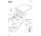 Whirlpool WED9200SQ1 top and console parts diagram