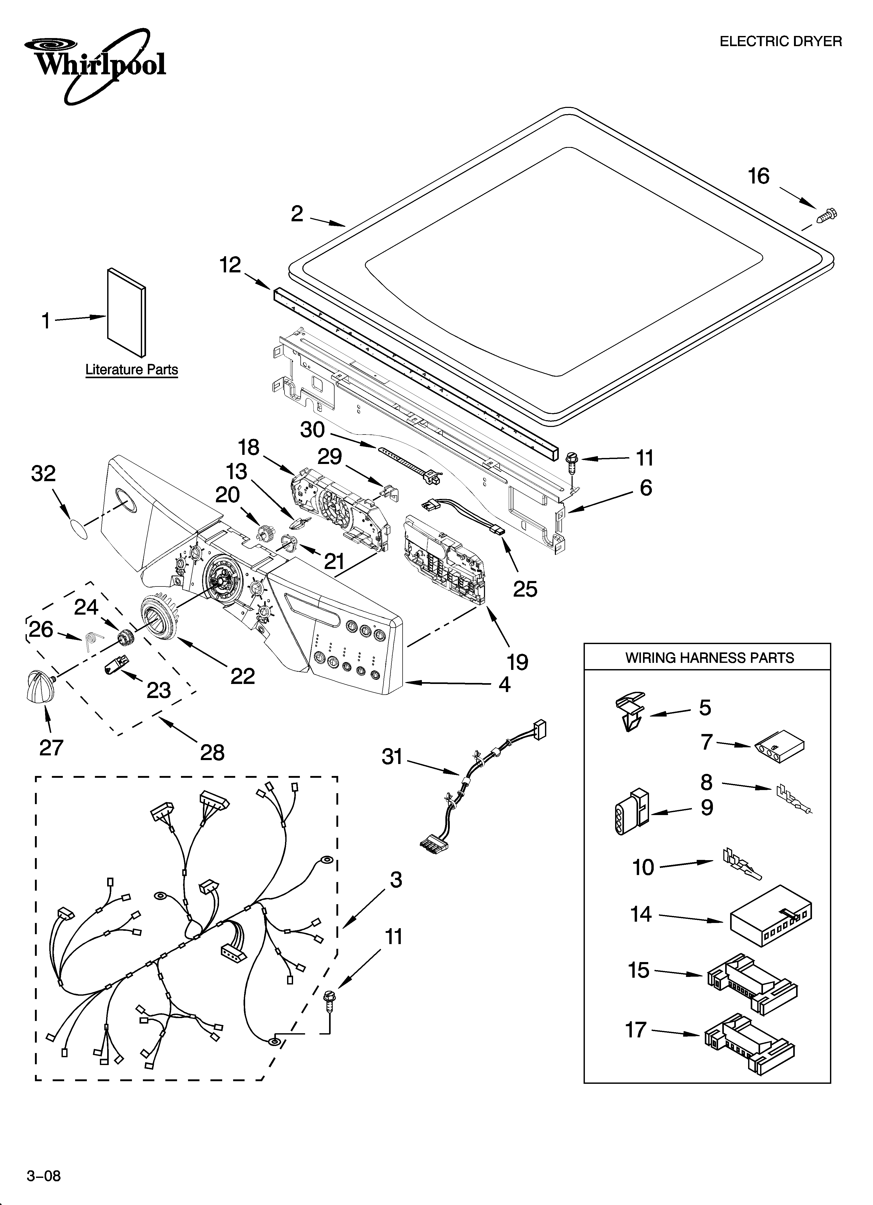 Top and console parts