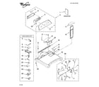 Whirlpool WGD6600VW0 top and console parts diagram