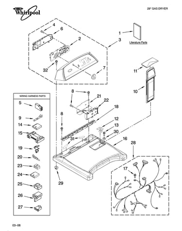 Top and console parts