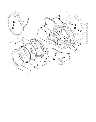 Door parts, optional parts (not included)