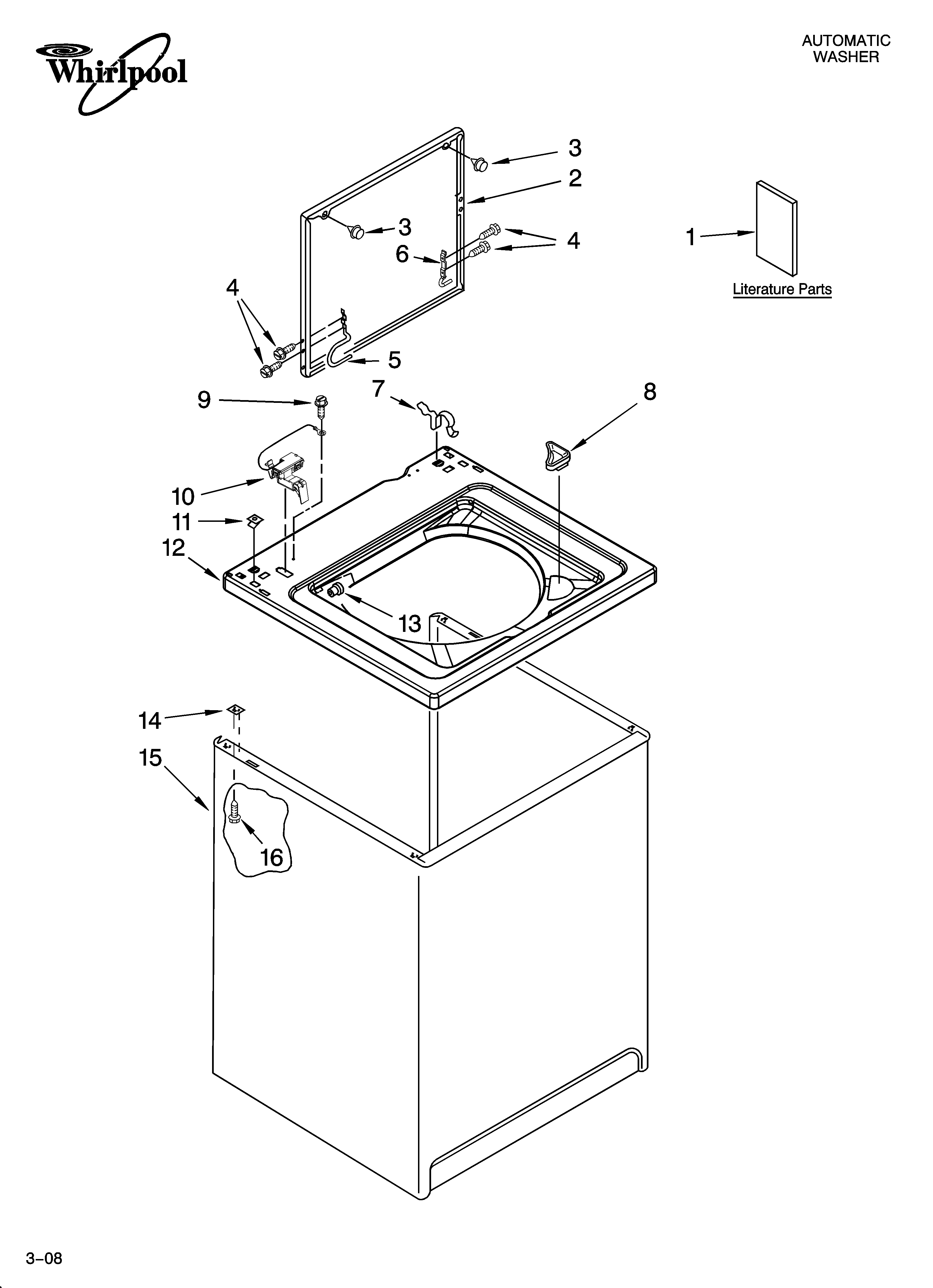 TOP AND CABINET PARTS