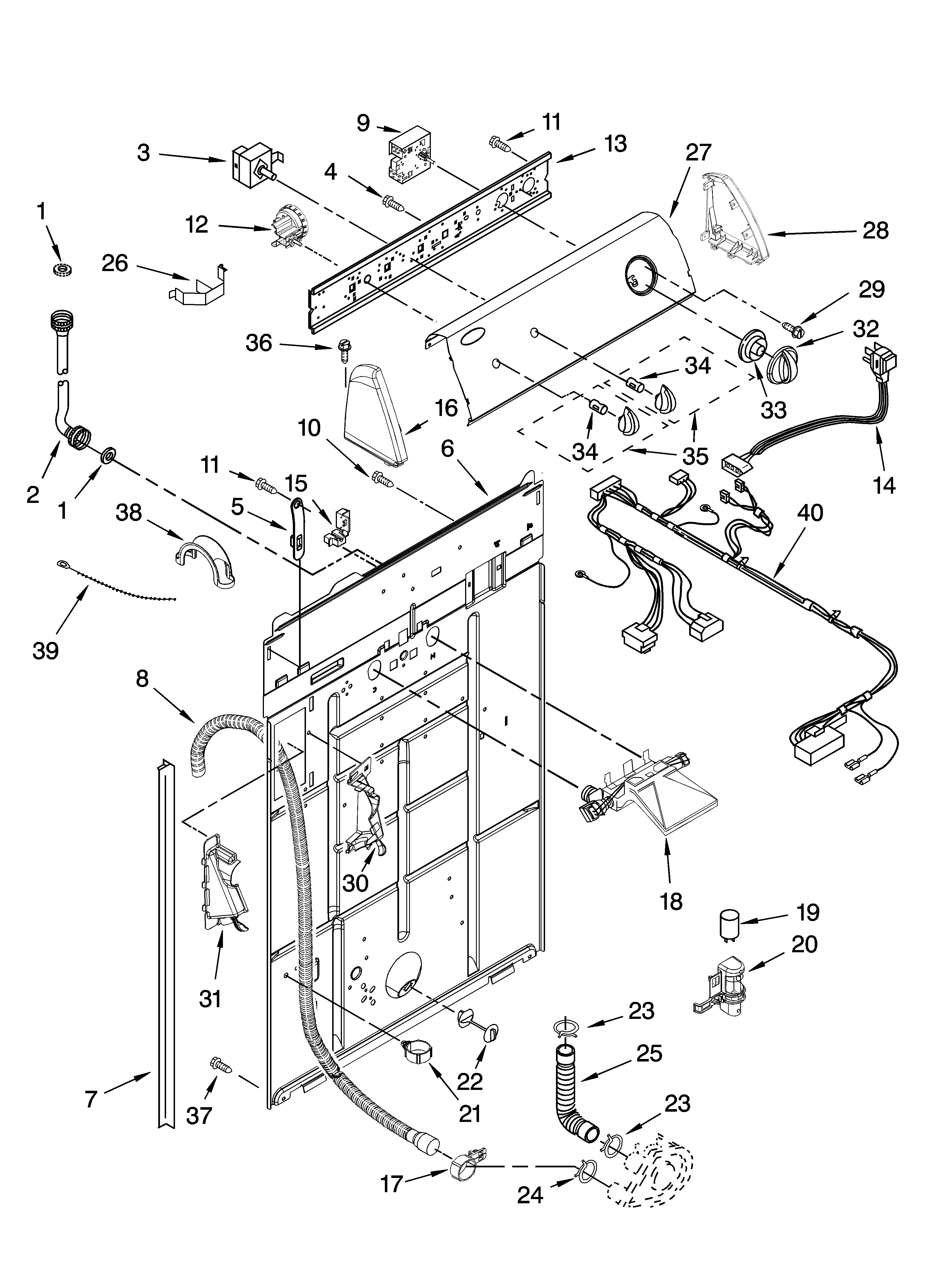 CONTROLS AND REAR PANEL PARTS