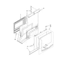 KitchenAid YKERS807SB01 door parts diagram